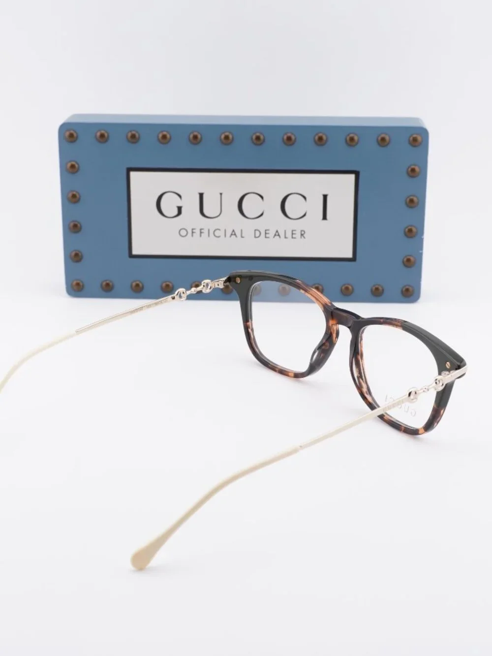 Gucci GG0919O 003 Square Eyeglasses - Havana/Gold 50mm
